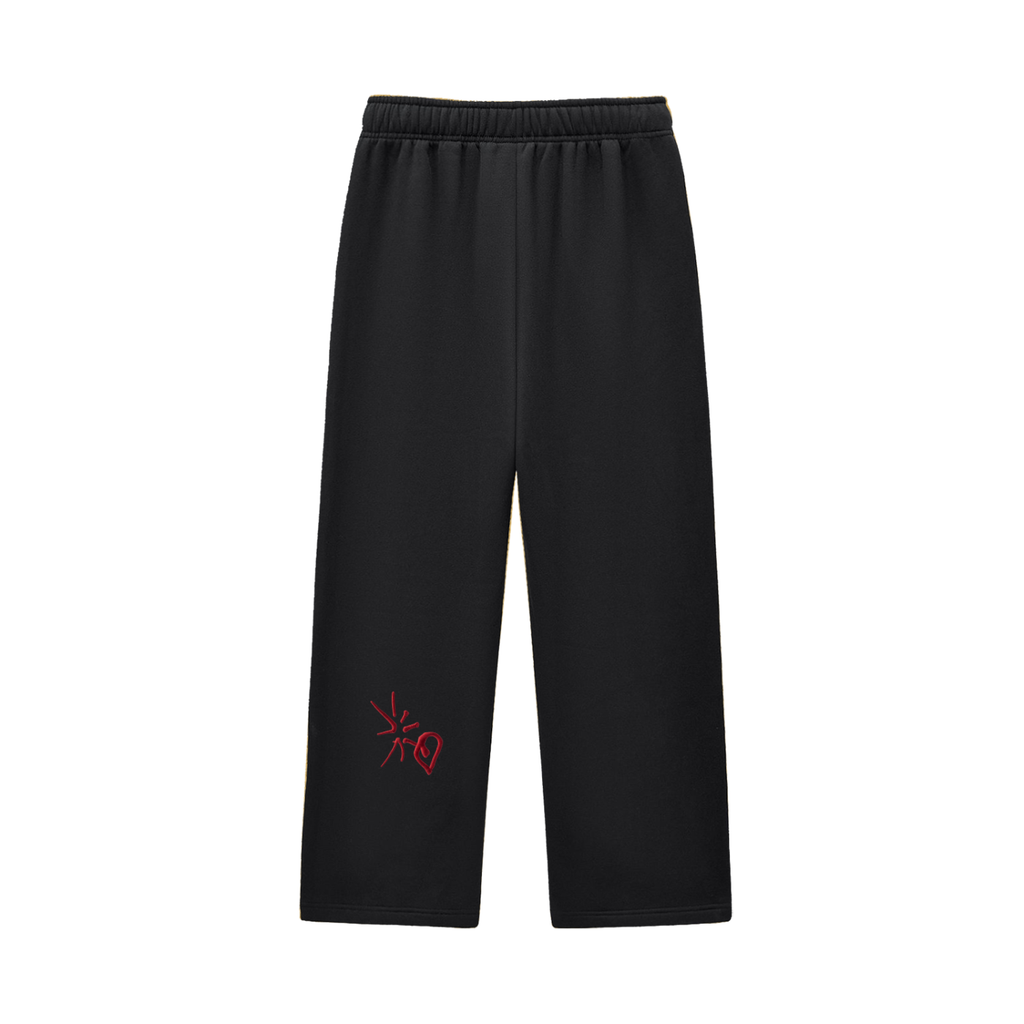 Green saint Contrast-Stitched Fleece Sweatpants